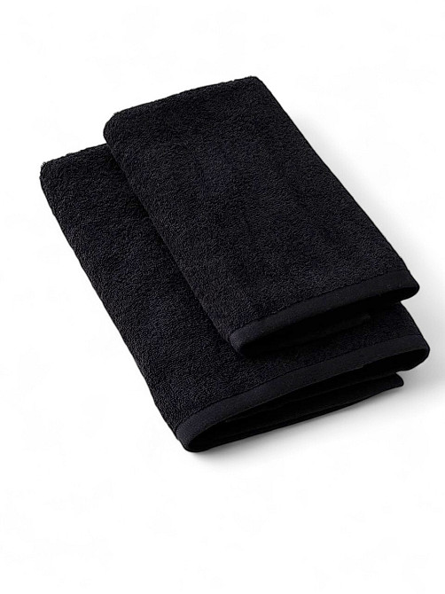 Рушник махровий Ideal Textile однотонний 50х90 см 360 г/м2 (56861134) Для рук та обличчя, чорний Чернівці - фото 2