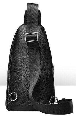 Сумка из зернистой кожи через плечо 20242 Vintage Черная Киев - изображение 2