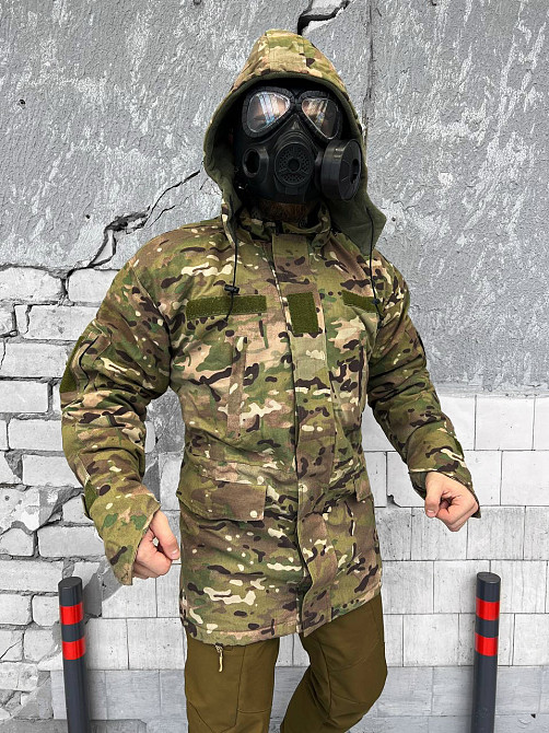 Куртка парку мультикам чоловіча з капюшоном липучки для шевронів. Одеса - фото 13