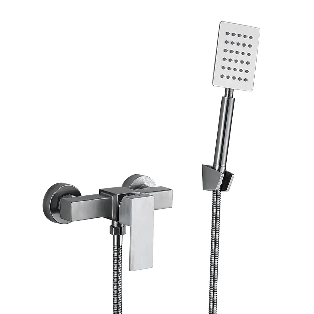 Смеситель для душа с душевым гарнитуром WEZER PRO5-02 сатин Киев - изображение 1