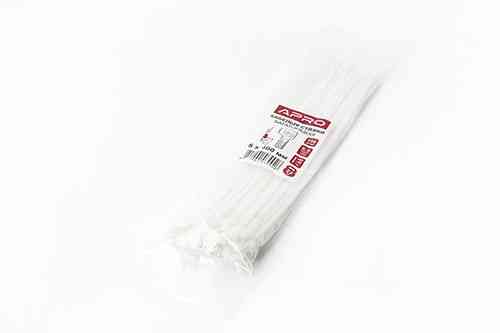 Кабельна стяжка багаторазова 5*400 мм біла (пач 100 шт.) APRO Рівне