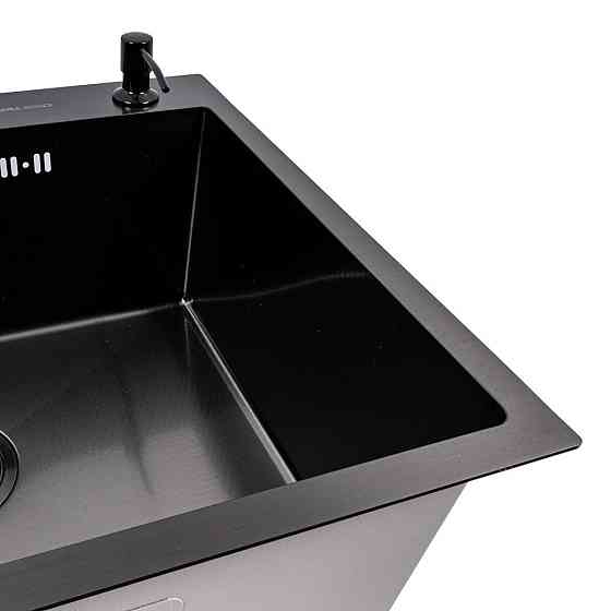 VALESO Кухонна мийка 60*50 PVD чорна VALESO Handmade DECOR (3,0/0,8) Киев