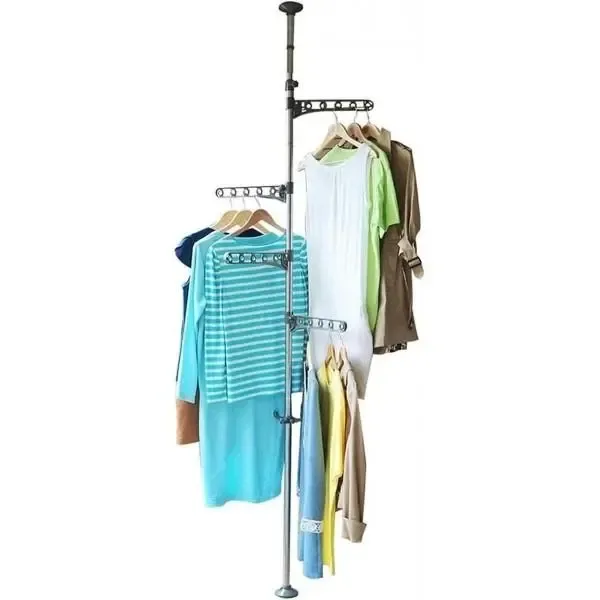 Вешалка от пола до потолка Hanger floor to ceiling для одежды, сушилка отдельностоящая телескопическая Коломия - фото 1