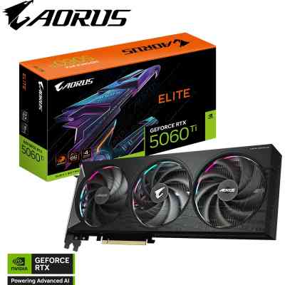 Відеокарта GIGABYTE GeForce RTX5060Ti 16Gb AORUS ELITE (GV-N506TAORUS E-16GD) Вінниця