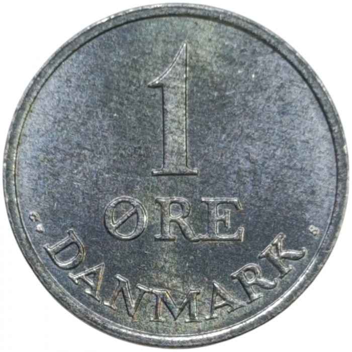 Монета 1 эре. 1969-1972 год, Дания. Полтава - изображение 1