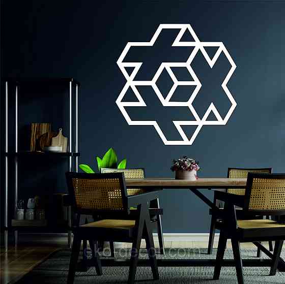 Декоративное настенное Панно «Плюсы» Декор на стену 90*90 см, Белый Киев