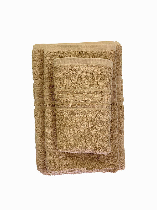 Махровий рушник Ideal Textile Greek 33х60 см бежевий (56860577) Чернівці - фото 2