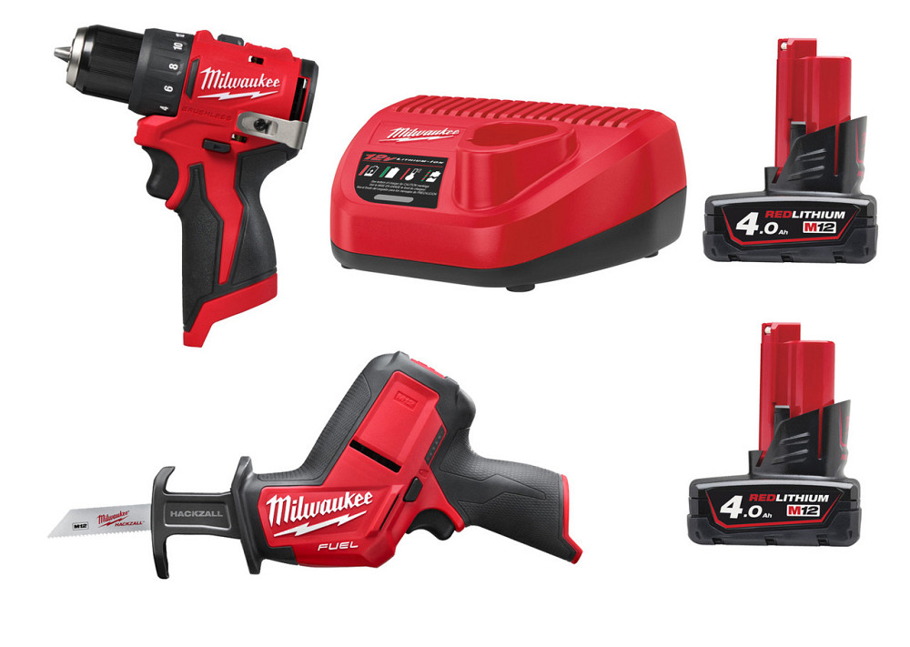 Набор из 2-х аккумуляторных инструментов M12 BLPP2A-402B (M12 BDD дрель-шуруповерт, C12 MT многофункциональный инструмент, зар.устройство + 2 а Одесса - изображение 2