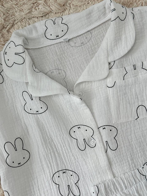 Детская пижамка из муслина шорты с рубашкой Зайчики 122-128 Харьков - изображение 5