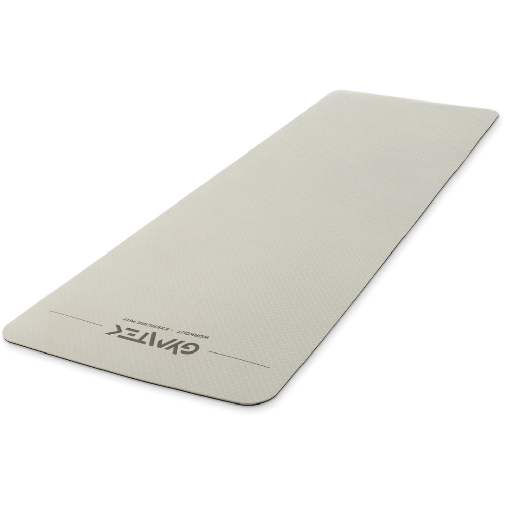 Килимок (мат) для фітнесу та йоги Gymtek Premium TPE 0,6см сіро-чорний Київ - фото 2