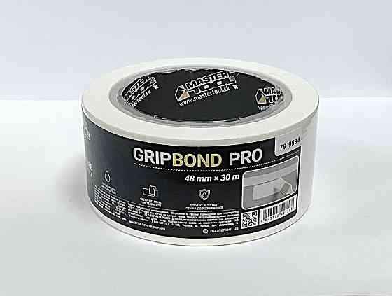 MASTERTOOL Стрічка малярна універсальна MASTERTOOL GripBond Pro 48 мм×30 м біла 79-9884 Коломия