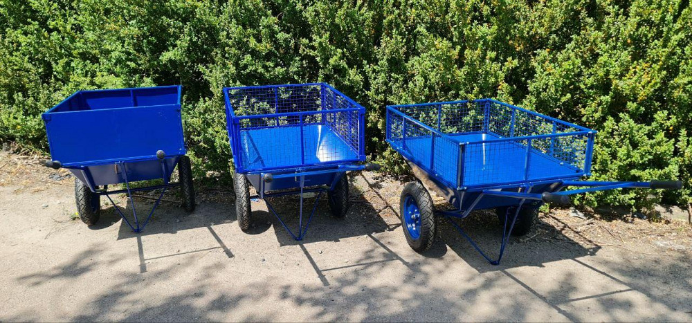 Тачка строительная с бортом Garden joys 390 Синий Тачка строительная 2 колеса Тачка ручная двухколесная Белая Церковь - изображение 8