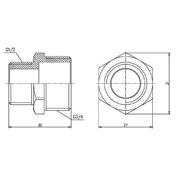 Ніпель редукційний Thermo Alliance Forte 1/2"х3/4" SF3592015 Київ