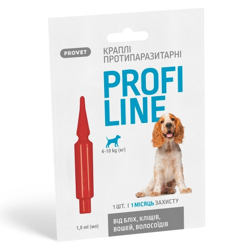 Краплі Provet PROFILINE для собак 4-10 кг інсектоакарицид 1 піпетка по 1 мл Київ - фото 1