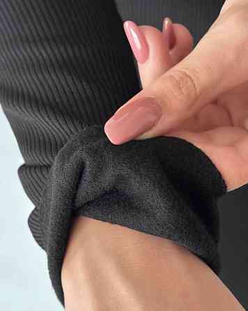 Женский базовый утепленный комбинезон в рубчик с начесом Одесса