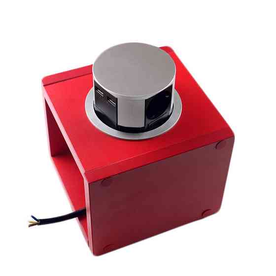 Мебельная розетка горизонтальная 3х16А, 2хUSB 2.4А, серебристый металлик Днепр