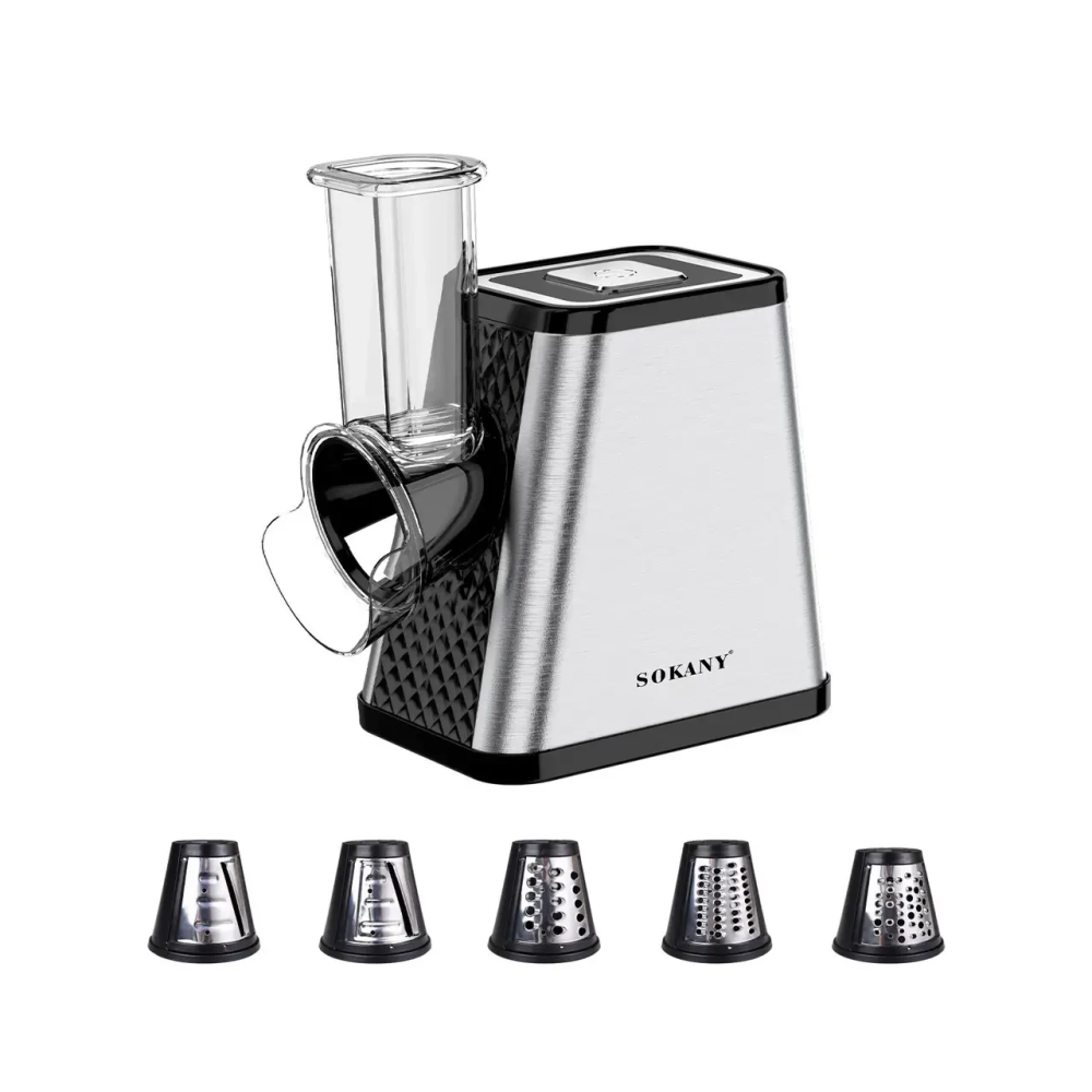 Подрібнювач овочів 5в1 овочерізка 800 Вт з 5 насадками з нержавіючої сталі Sokany SK-06029 Коломия - фото 1