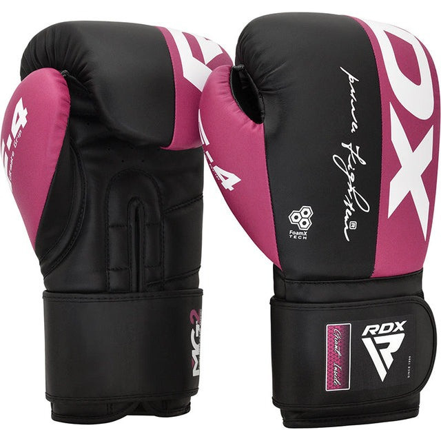 Боксерські рукавиці RDX REX F4 PINK/BLACK-10 унцій (капа в комплекті) Каменское - изображение 3