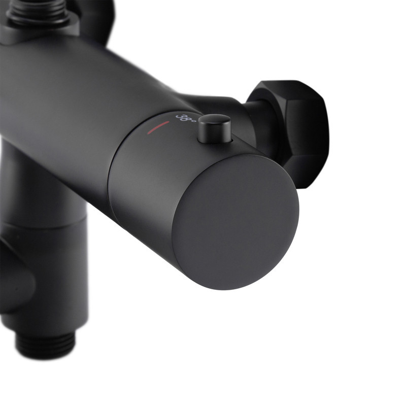 Душова колонна Koer KB-57029-05 з термостатичним змішувачем, 3 функції, чорний колір (KR5491) Харків - фото 7