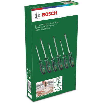 Набор отверток Bosch набор 6шт, SL 4, 6.5 мм, PH1х100 мм, PH2х125 мм, PZ1х100 мм, PZ2х125 мм (1.600.A02.BX7) Винница - изображение 2