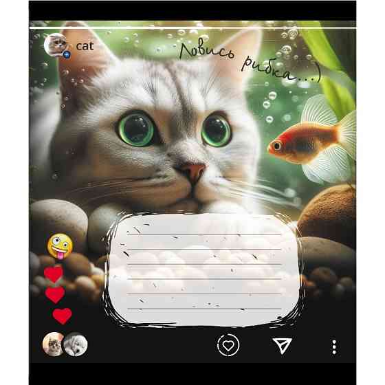 Зошит учнівський "Кішка" 024-550351K-4 в клітинку, 24 аркуші Вінниця