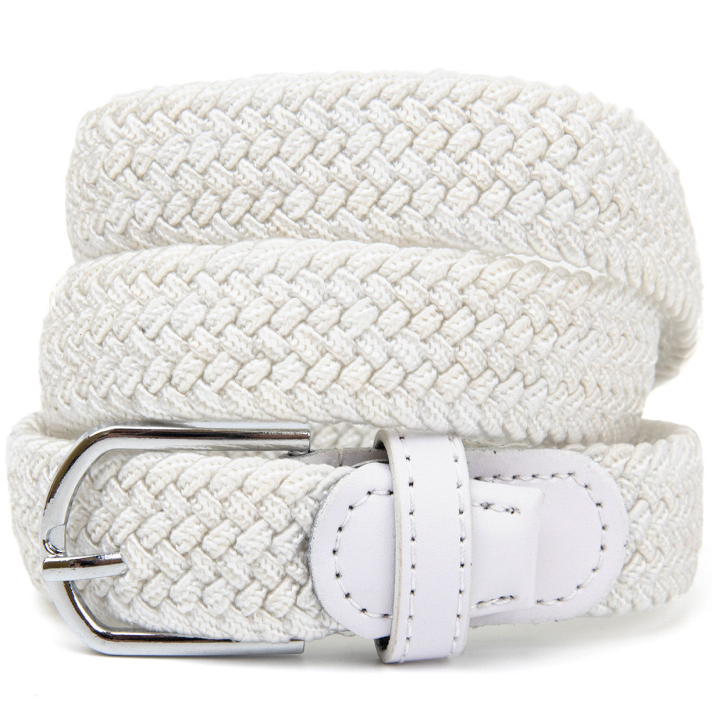 Текстильний жіночий ремінь класика Білий (Vintage) Київ - фото 5