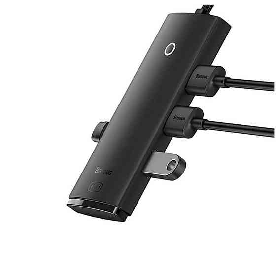 Хаб адаптер перехідник Baseus Lite Series 4-Port USB-A HUB 25cm, колір чорний WKQX030001 Одеса