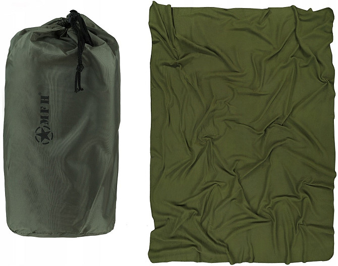 Универсальное Одеяло (Плед) 200х150см из флиса 300 г/м² c чехлом MFH (32340B) Olive Нововолынск - изображение 1