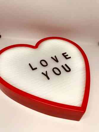 Ночник-лайтбокс светильник Сердце с буквами 142шт Light up message board с посланием Винница