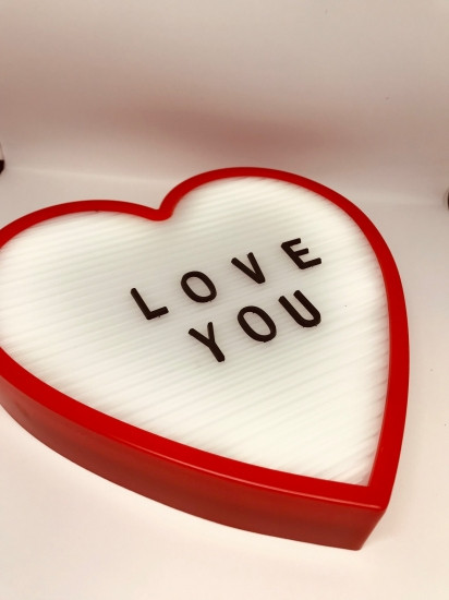 Нічник світильник Серце Light up message board з посланням Вінниця - фото 2