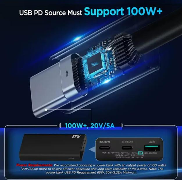 Кабель живлення для Starlink Mini 3 в 1 (Type-C/DC/прикурювач) 2 метри Київ - фото 4