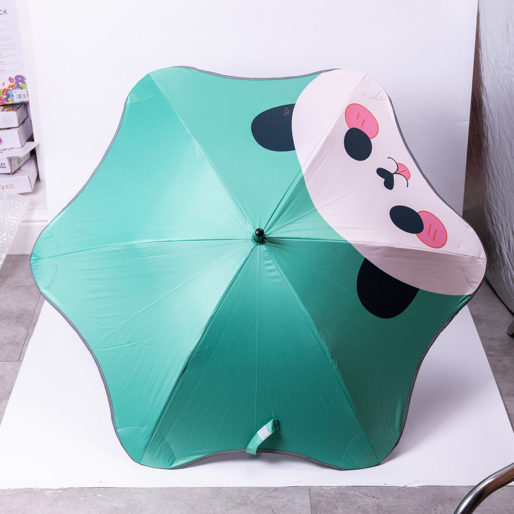 Парасолька дитяча механічна елегантна з принтом міцна надійна з поліестеру діаметр 90 см Зелений HP-23-13GR Київ - фото 1