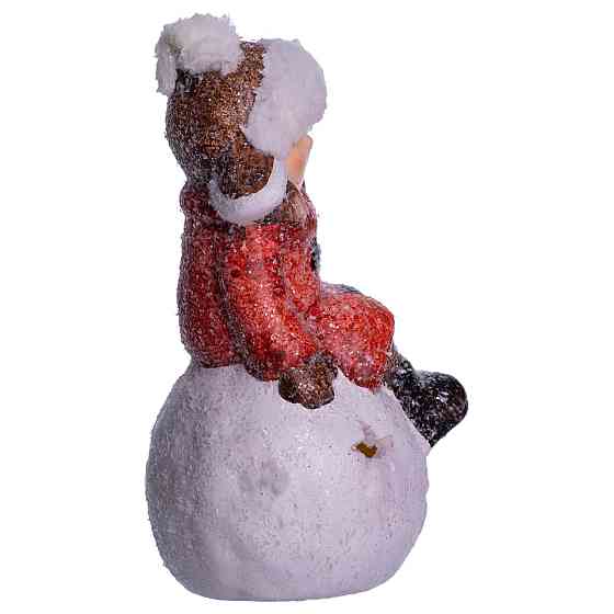 Yiwu Новорічна декоративна фігурка з підсвіткою 9.5×8×16 (см) Новорічний декор Дівчинка на сніг Коломия