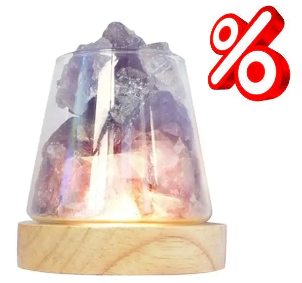 Cоляная лампа Agata с ночником 2-в-1. Солевая лампа из гималайской соли и кварца Днепр - изображение 1