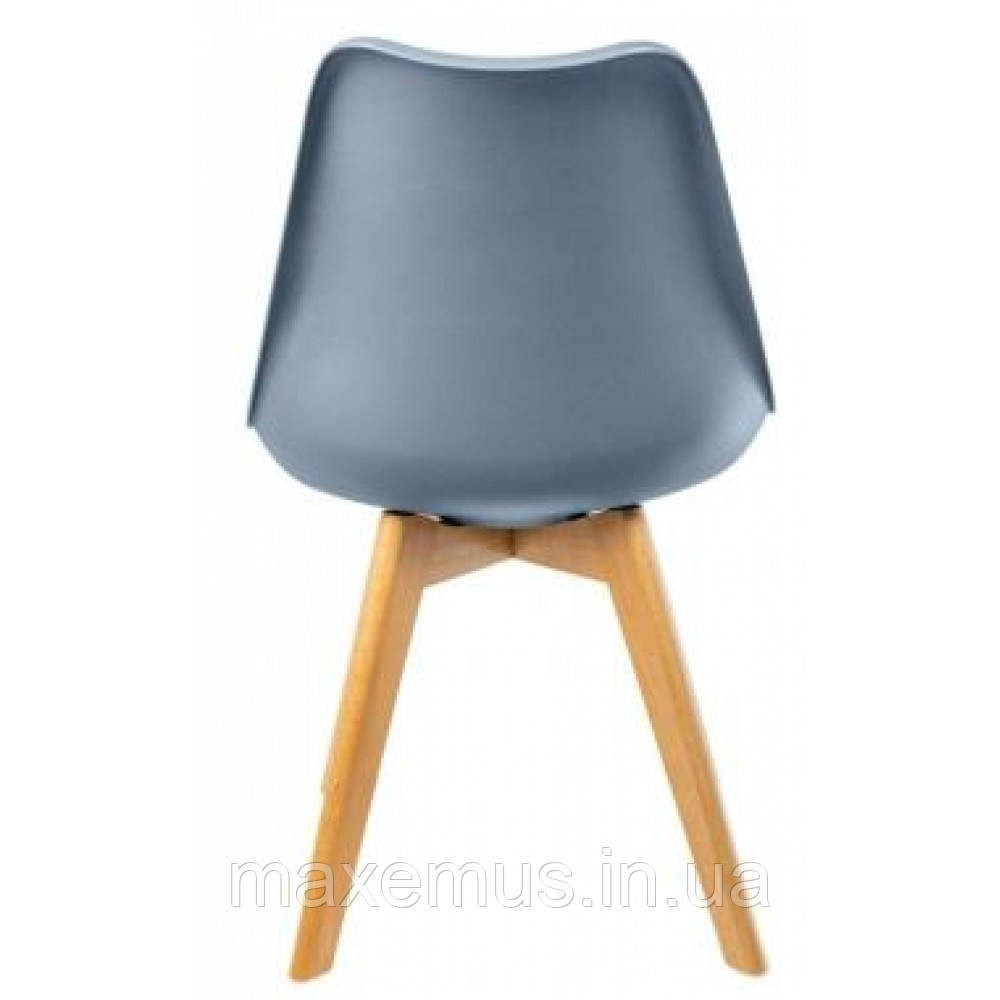 Крісло кухонне Bonro B-487 на ніжках дерево бук стілець з м'яким сидінням в офіс і вітальню сірий Мостиська - фото 14