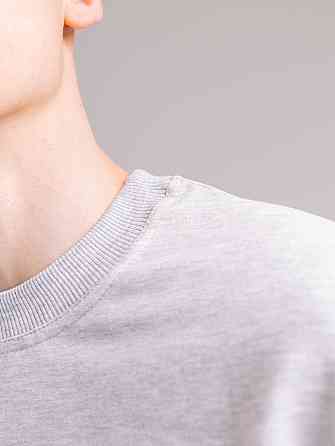 Світшот чоловічий однотонний сірий меланж Pobedov 001 Київ