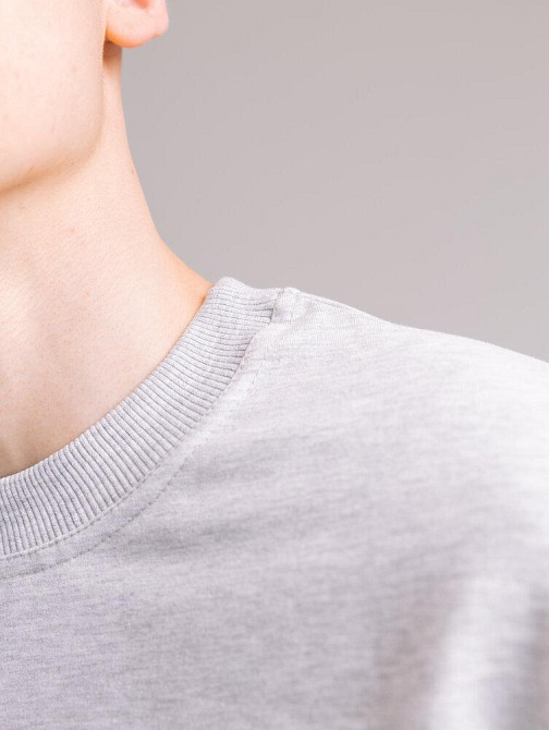 Світшот чоловічий однотонний сірий меланж Pobedov 001 Київ - фото 2