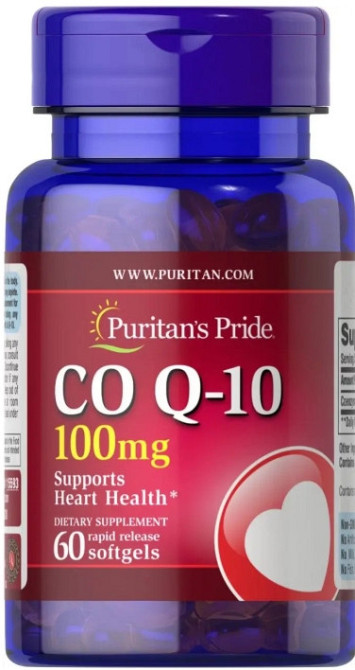 Коензим Q-10 для сердця Puritan's Pride Co Q-10 100 мг 60 гел капс Київ - фото 1