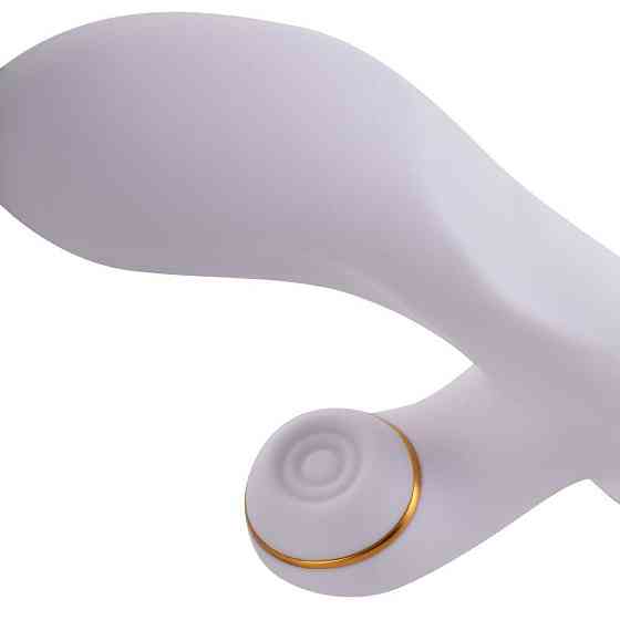 Вібратор-кролик з пульсацією та флогером LOCKINK SEVANDA Whip Vibrating Massage Wand, біло-золотий Sex Aura Київ