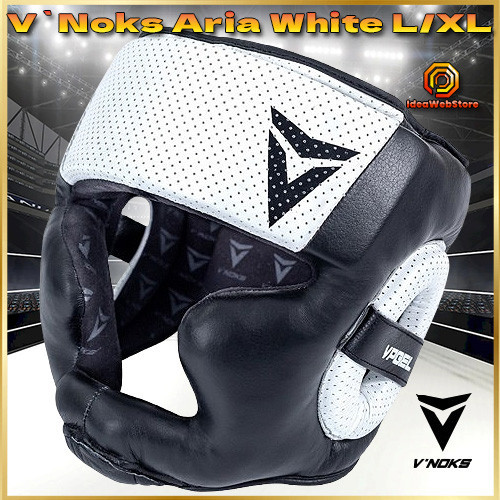 Шлем боксерский кожанный с полной защитой тренировочный V`Noks Aria White размер L/XL Киев - изображение 1