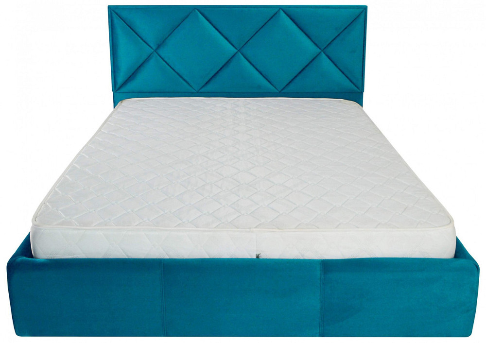 Кровать Двуспальная Leeds Comfort 160 х 190 см Missoni 016 С подъемным механизмом и нишей для белья Голубой Днепр - изображение 14