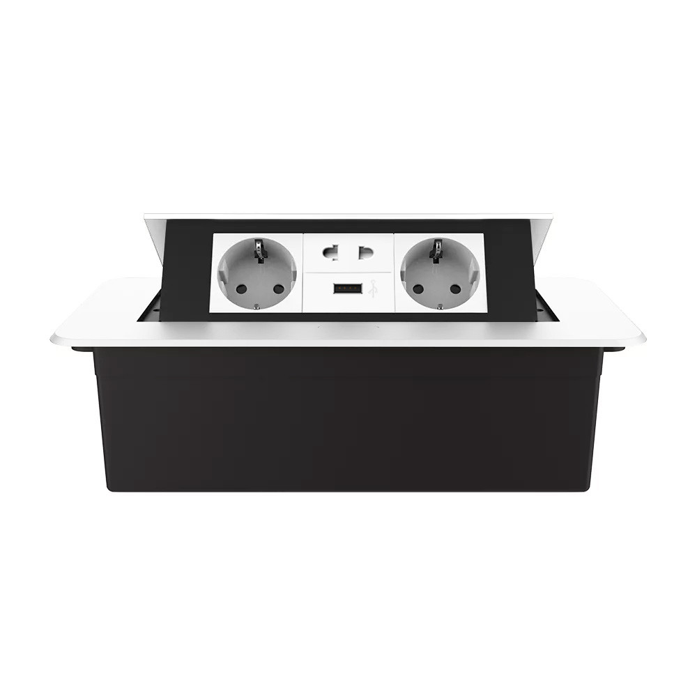 LIVOLO Меблева розетка потрійна LIVOLO біла, вбудована у стільницю, з USB 10 Вт, універсальною Коломия - фото 5