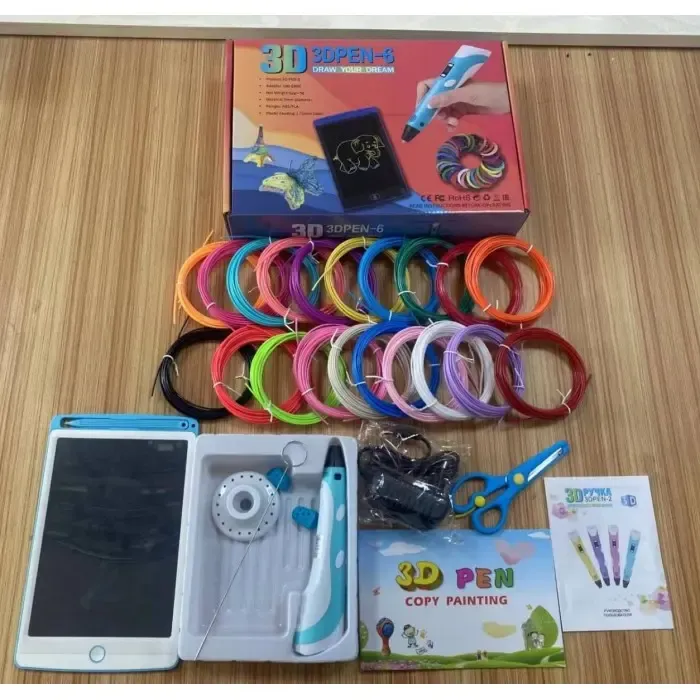 Набор для творчества 3D ручка 3D Pen-6 c LCD дисплеем + графический планшет + трафареты + 100 м пластика в комплекте Коломыя - изображение 5