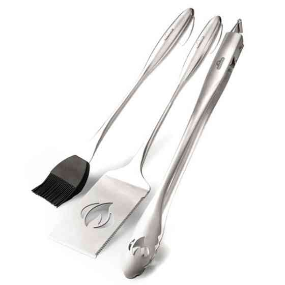 Набор из 3 предметов, нержавеющая сталь (щипцы, лопатка, кисточка) Napoleon 70034 Код: 005951 Ровно