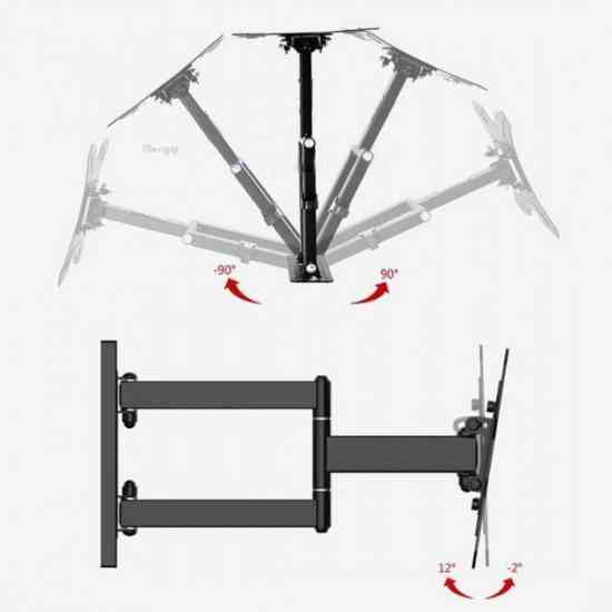 Крепление для телевизора на стену от 14 до 42 дюймов с функцией поворота и наклона Винница