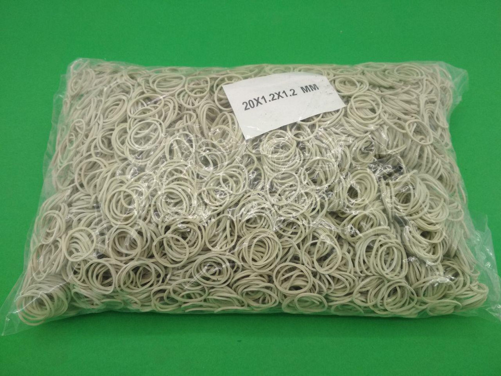 Резинки для денег канцелярские банкирские 1 кг Plast №20 белые 1.2 мм эластичные для купюр (1 пачка) Харьков - изображение 6