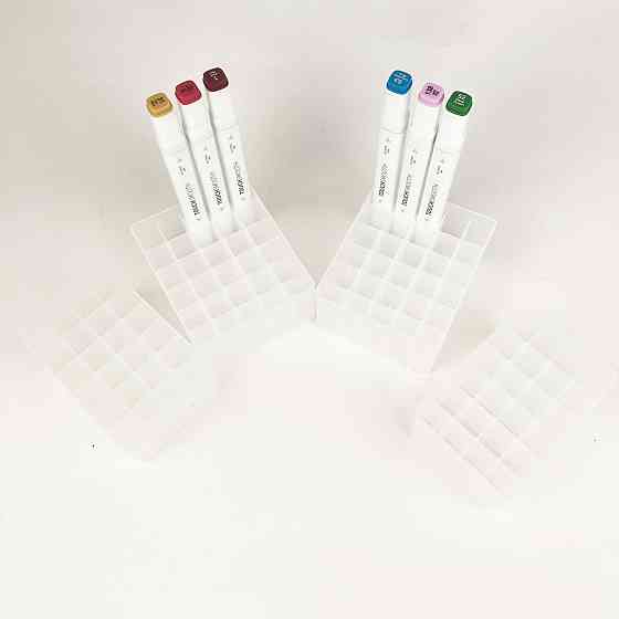 Подставка для маркеров органайзер для канцелярских принадлежностей на 100 ячеек Прозрачная Каменец-Подольский