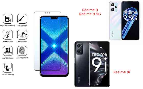 Защитное стекло NeoGlass для Realme 9, Realme 9i, Realme 9 5G – ультрапрозрачное и устойчивое Киев