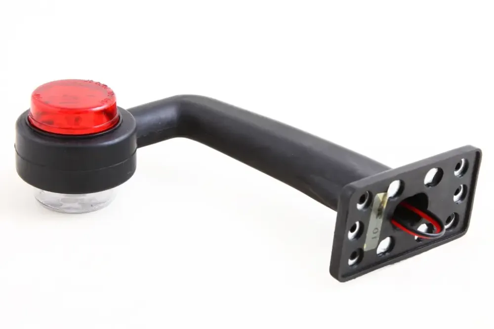 Габаритний бічний ріжок 19см диодний кривий червоний/білий Вінниця - фото 3