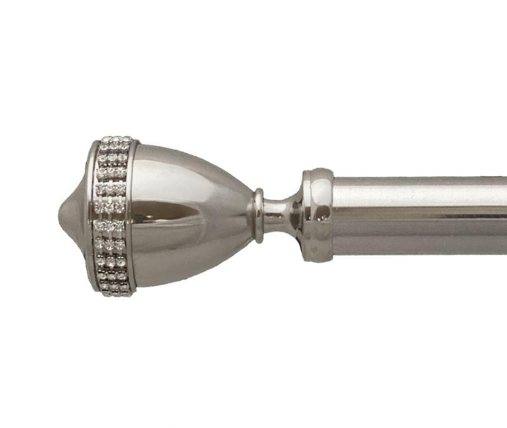 Карниз Orvit Етернія металевий однорядний техно гладка труба кільце металеве Нержавіюча Сталь 25 мм 240 см (00-00026483) Львів - фото 2